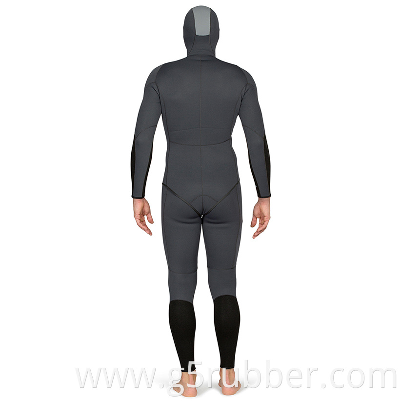 Mens Spearfishing Hunting Jacket 3mm Neoprene Grey